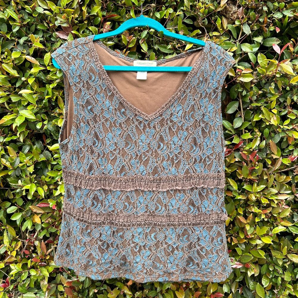 Vintage Coldwater Creek Lace Sleeveless Vest